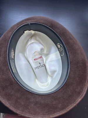 Mallory by Stetson Hat/Fedora style/Vintage Brown Hat Sz 7 | eBay