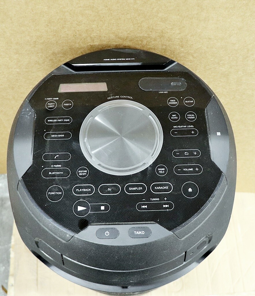 SONY HIGHPOWER AUDIO SYSTEM W/ BLUETOOTH MHCV71 BLACK NO REMOTE