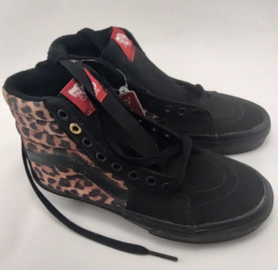 VANS Skateboard Shoes Cheetah Print High Top Skate Leopard Men's