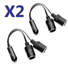 Dual Car Cigarette Charger Lighter Splitter Power Socket Adapter 12v Auto Outlet