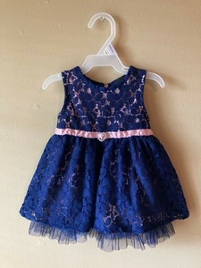 navy blue frock for baby girl