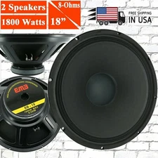 2x EMB SB-18 1800W 18" 8-Ohm Replacement Speaker for JBL,Yamaha,Cerwin,Peavey...