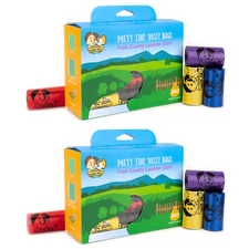 2 Pack-360 Count - Mixed Colors Lavender Scented Potty Time Waste Bags, 24 Rolls