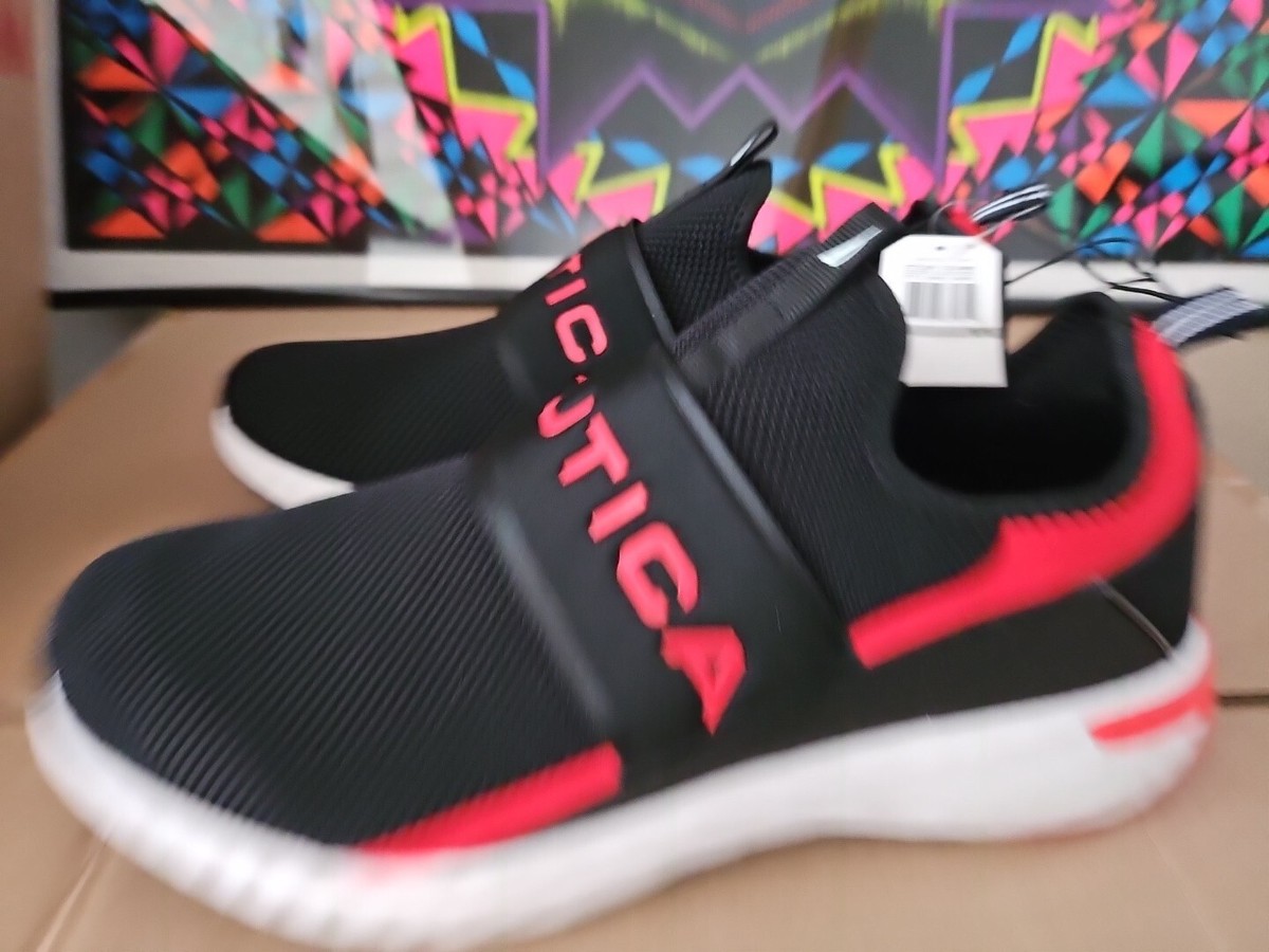 NEW NAUTICA BLACK on Mono RED mens SNEAKERS SIZE 12 COASTER Athletic, (☆#203) Amazon.com | Nautica Kids Toddler Sneaker Athletic Slip-On  main image 4