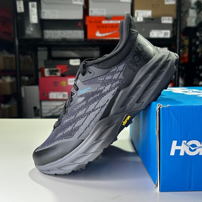 Hoka One One Speedgoat 5 GTX Shoes Men's Size 10D Black 1127912-BBLC Running