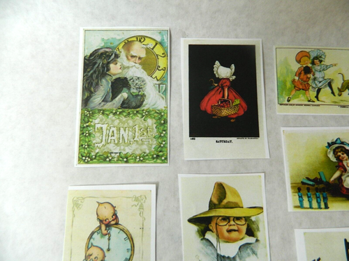 Vintagge Magazines clipping, greetings and wishes approx. 3 inch.CB1 - Imagen 4 de 8