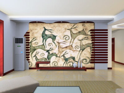 3D Creative Elk K7038 Wallpaper Mural Self-adhesive Removable Sticker Panda