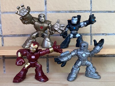 Marvel Super Hero Squad 4pcs IRON MAN Modern Maroon MONGER 2.5''Action Figure Toy