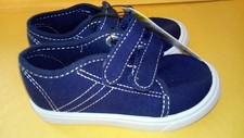 Swiggles Toddler Boys Canvas Blue Size 6 Slip-on Hook and Loops straps