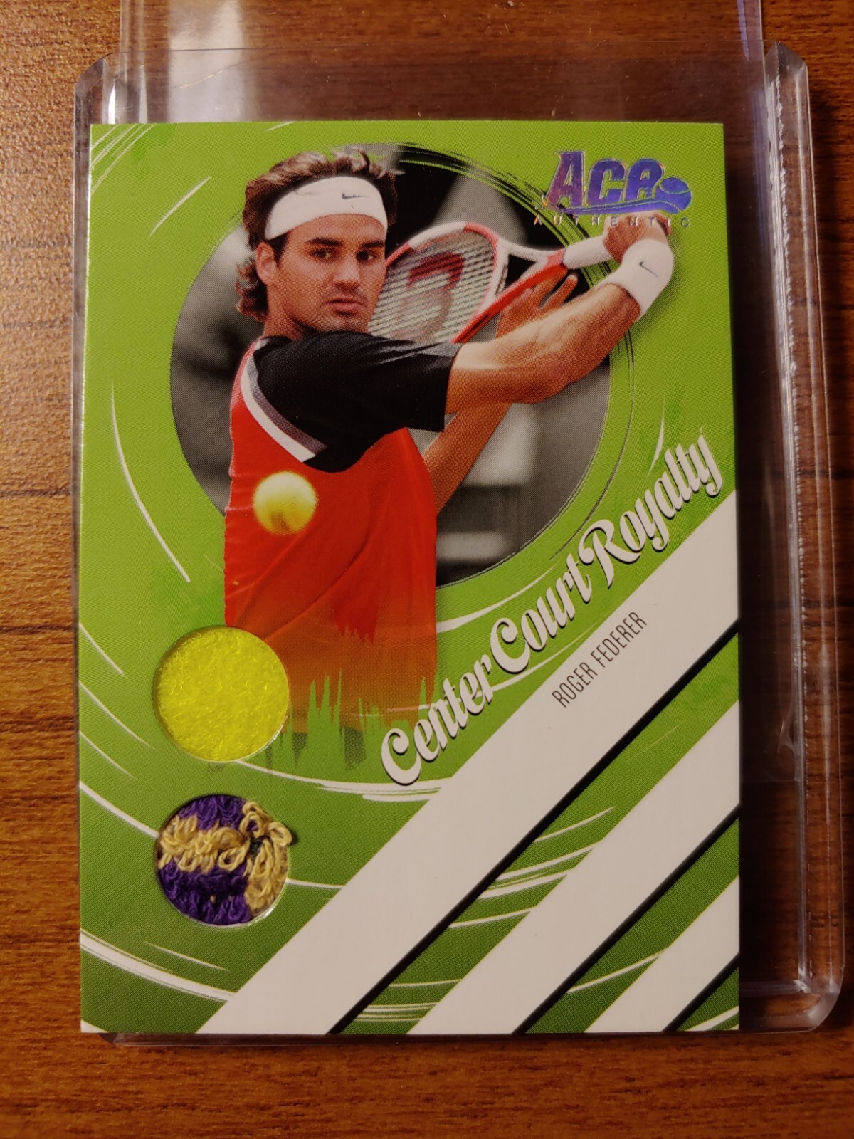 2006 Ace Authentic Roger Federer Center Court Royalty Used Ball & Towel /250 