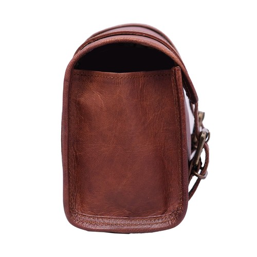 Vintage Marrón Cuero Auténtico Sillín de Bicicleta Bolsa - Trasero Pannier Cola - Imagen 7 de 13