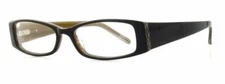Calabria Vivid 747 Designer Blue Light Blocking Glasses Black Brown Ladies 52mm