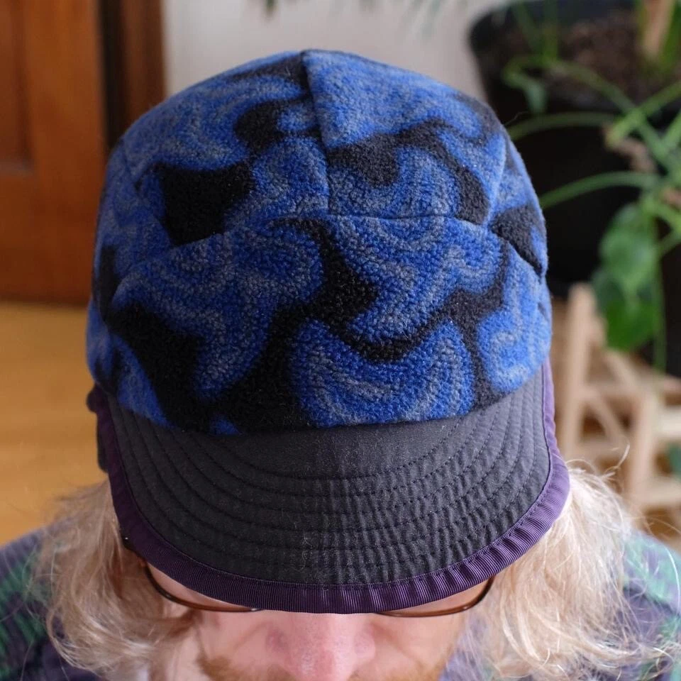 Vintage Patagonia Hat Medium Fleece Duckbill Rare True Vintage, All Over Print M
