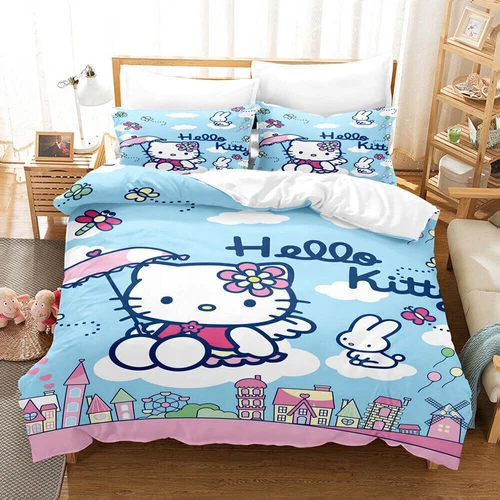 Hello@Kitty Set Biancheria da Letto Bambini Donna Ragazze Camera #Copripiumino Federa Set UK - Foto 46 di 47