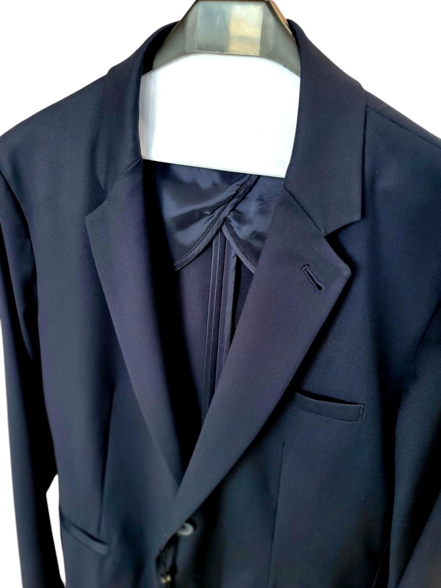 A|X Armani Exchange Mens Two Button Icon Period Blazer Navy