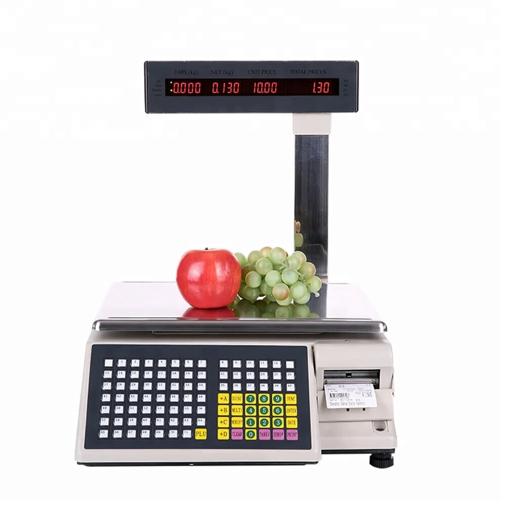 Barcode Scale for Supermarket Fruit Labeling and Cashier Weighing