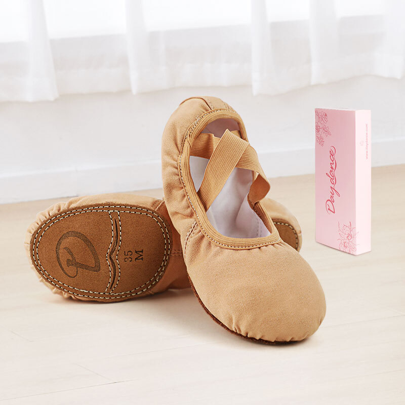 Ballet Shoe for High StretchCanvas Split Sole Slip on Practice Shoes