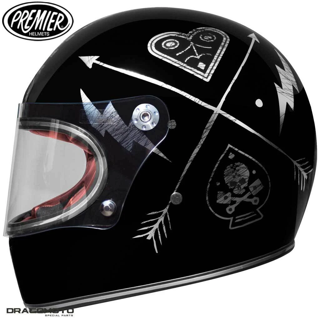 Casco Premier TROPHY NX SILVER CHROMED XL Integrale Moto Cafe 