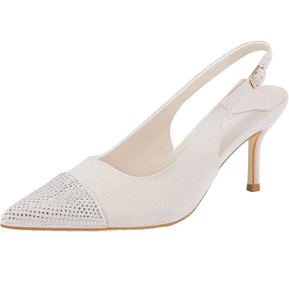 Tacones de Gamuza de marfil para De mujer