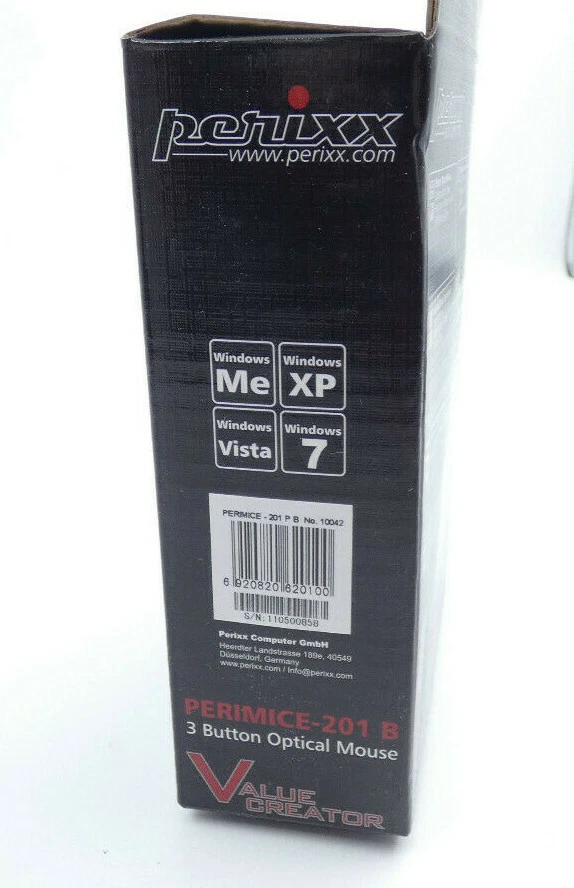 Perixx PERIMICE 201 B Optische Maus mit 3 Tasten neu in OVP 201B - Bild 2 von 2