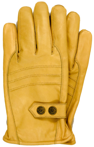 Riparo Men's Genuine Leather Winter Gloves with Fleece Lining - Camel - 第 1/2 張圖片