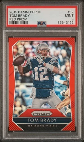 Tom Brady 2015 Panini Prizm Red Prizm #12 - PSA 9 MINT - Patriots
