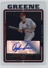 2005 Topps Chrome Update & Highlights Tyler Greene #UH229 Auto p8v