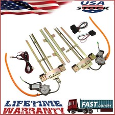 For 1947- 1954 Chevy Pickup 2 Door Flat Glass Power Window Kit W Switches Eghgmp