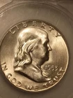 1953 s/s Franklin Half Dollar Silver Slabbed Error
