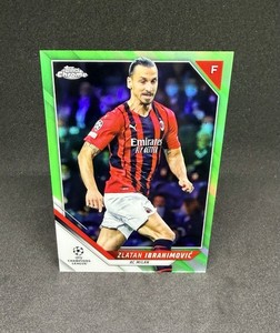 Zlatan Ibrahimovic /99 Green Refractor - 2021-22 Topps Chrome UCL - AC Milan
