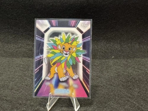 2026 DISNEY Topps Chrome Neon SIMBA Illuminated Neon Lights Acetate Card NPL-21