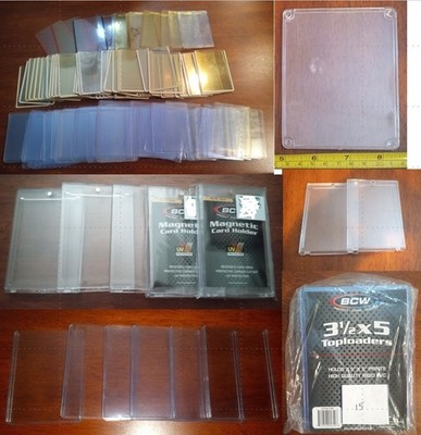 Used Top Loaders & Other Card Holders-Murky, Scratch/Scuff, Tape But Not Cracked