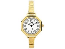 Image of Limit 6622.01 Gold Plated Ladies Octagonal Expander Bracelet Watch