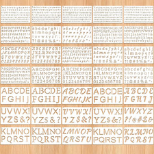 1/3, 1/2, 3/4, 1, 2 Inch Letter Stencils for Painting 35 Pack Small Letter Stenc