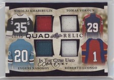 2022 Leaf ITG Used Purple 38/45 Nikolai Khabibulin Evgeni Nabokov #GQR-4 HOF 1q2