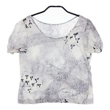 Mina Perhonen Spray OS8117 Cotton Linen SS TShirt White
