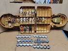 Vintage 1983 C-3PO Figurine Storage Case (Works) with Various Star Wars Figures
