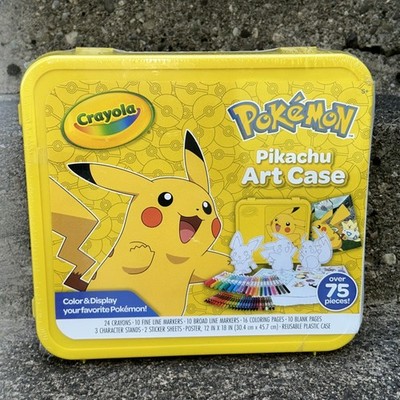 Crayola Pokemon Create & Color Art Carry Case Pikachu 75+ Piece Craft  Sealed