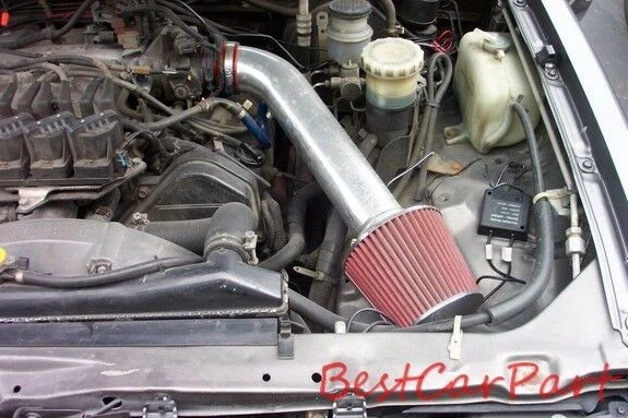 BCP RW RED 1993-1995 Rodeo Trooper Passport 3.2L SOHC V6 Air Intake Kit+Filter - Image 2 of 4
