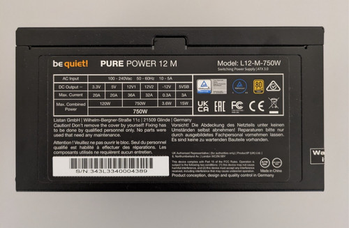 be quiet! Pure Power 12 M 750W 80 Plus Gold PC-Netzteil