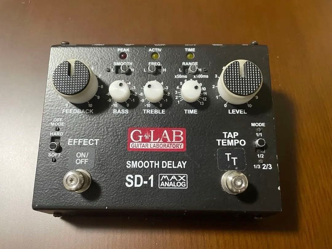 Pédale de guitare G-LAB Smooth Delay SD-1 excellents pieds en caoutchouc