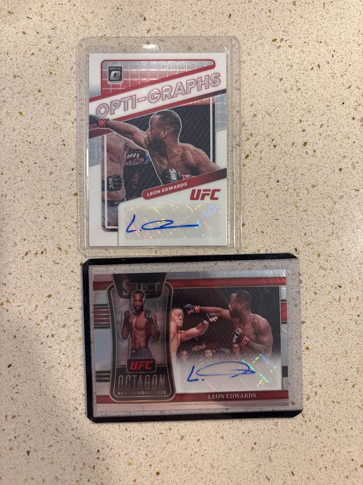 Leon Edwards 2022 Optigraphs auto & Select Octagon Action Autograph Bundle 🔥