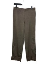 St. John Pants Womens Size 6 Brown Knit Wide Leg Straight Work Career Pants