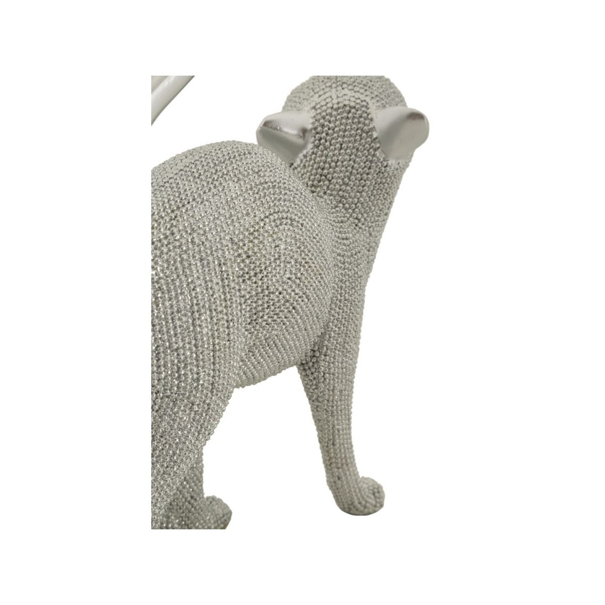 Statuette de chat Sparky argent 26cm idée cadeau design - 3