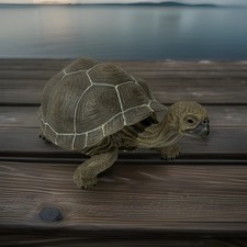 Galapagos Adult Tortoise 9" Safari Ltd 2005 Hard Rubber Turtle Figure.