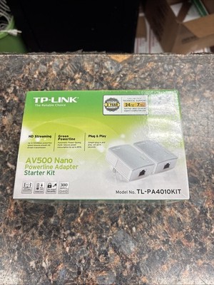 NEW Sealed - TP-LINK AV500 NANO POWERLINE ADAPTER STARTER KIT TL-PA4010KIT