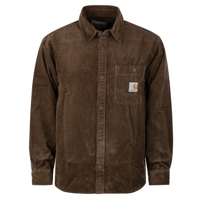 Carhartt WIP Flint L/S Pocket Shirt chocolate - Herren Langarmhemd aus Kord