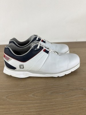 FootJoy Men's 9 M Pro SL 53074 Spikeless Golf Shoes White/Navy/Red