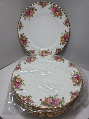 10 Royal Albert 1962 Old Country Roses DINNER PLATES 10.5'' Bone China Lot Set