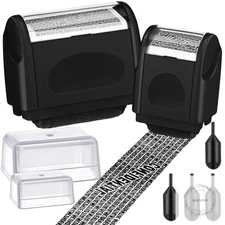 2 Pack Identity Protection Roller Stamp Identity Theft, Confidential, Privacy